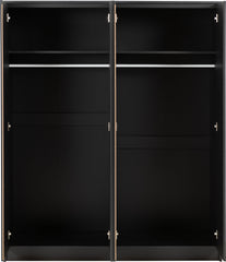Malvern 4 Door Wardrobe - Black