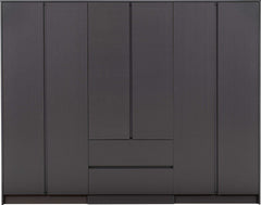 Malvern 6 Door 2 Drawer Wardrobe - Grey