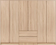 Malvern 6 Door 2 Drawer Wardrobe - Sonoma Oak Effect