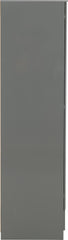 Denver 2 Door 1 Drawer Mirrored Wardrobe - Grey Gloss