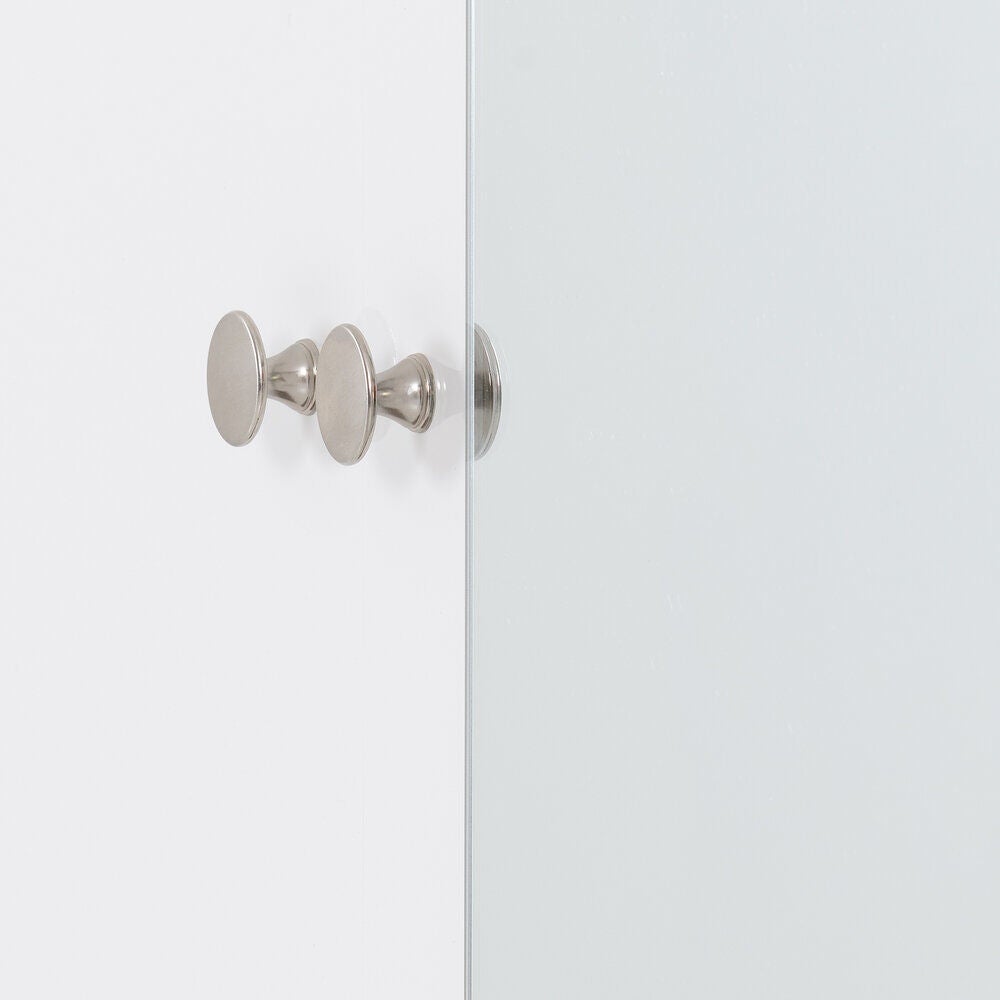 Denver 2 Door 1 Drawer Mirrored Wardrobe - White Gloss