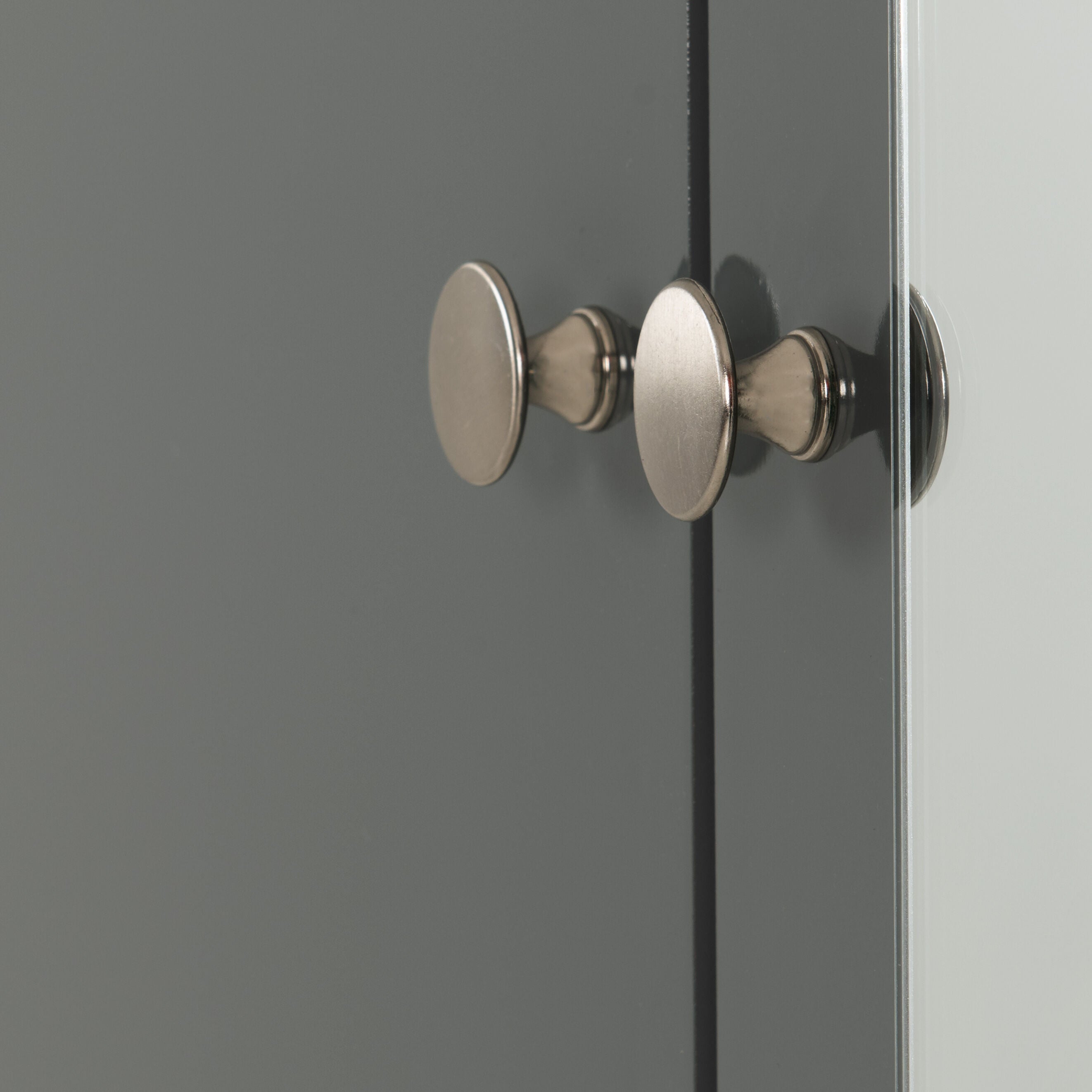 Denver 3 Door 2 Drawer Mirrored Wardrobe - Grey Gloss