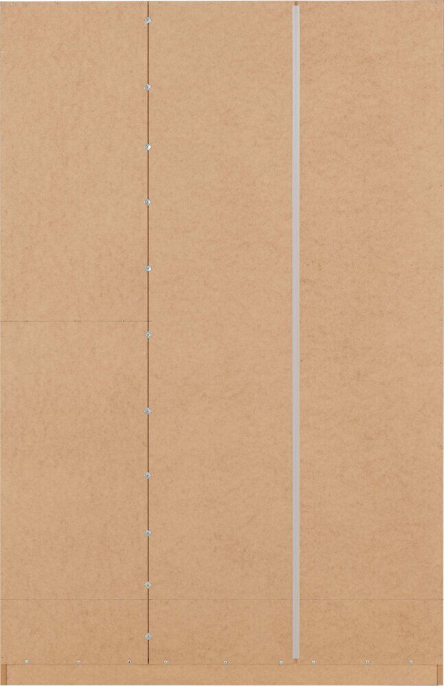 Denver 3 Door 2 Drawer Mirrored Wardrobe - White Gloss