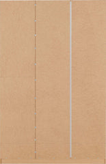 Denver 3 Door 2 Drawer Mirrored Wardrobe - White Gloss