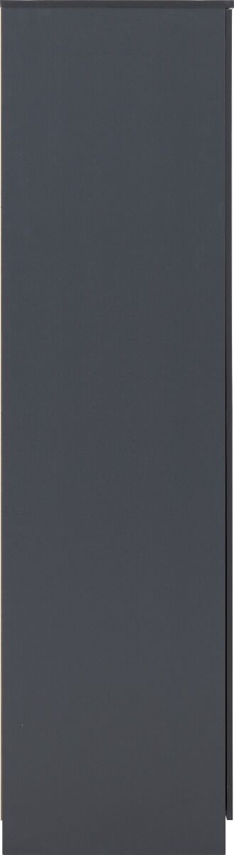 Dakota 3 Door 2 Drawer Mirrored Wardrobe - Dark Grey