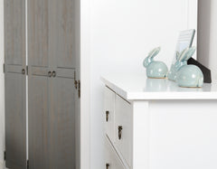 VERMONT 4 DRAWER CHEST - WHITE/GREY