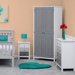 VERMONT 4 DRAWER CHEST - WHITE/GREY