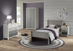 VERMONT 4 DRAWER CHEST - WHITE/GREY