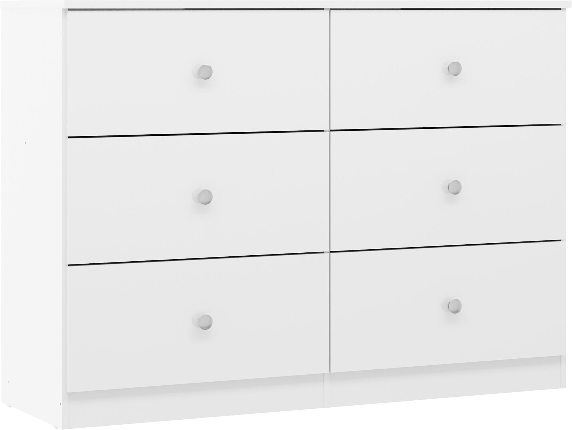 Denver 6 Drawer Chest - White Gloss