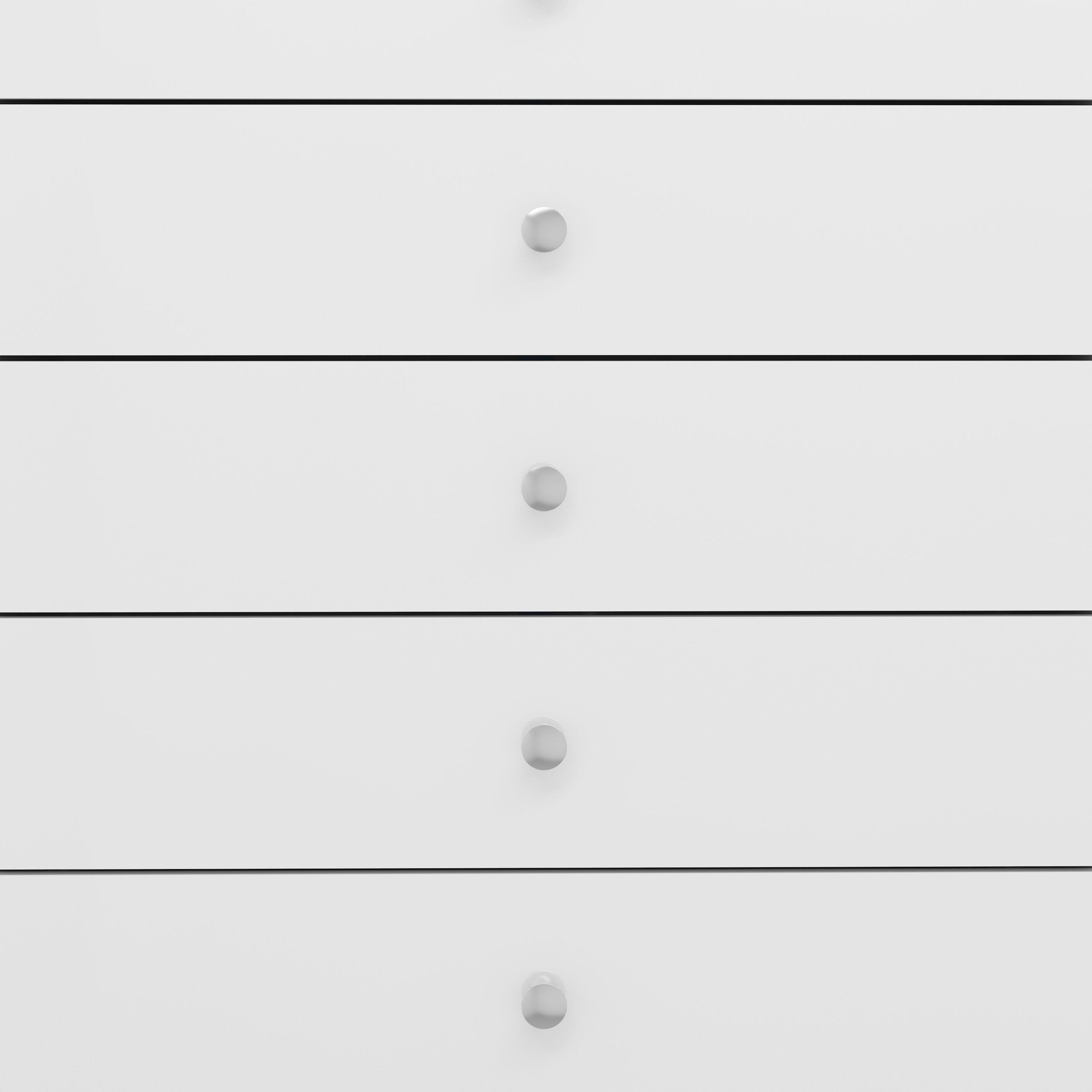 Denver 5 Drawer Chest - White Gloss