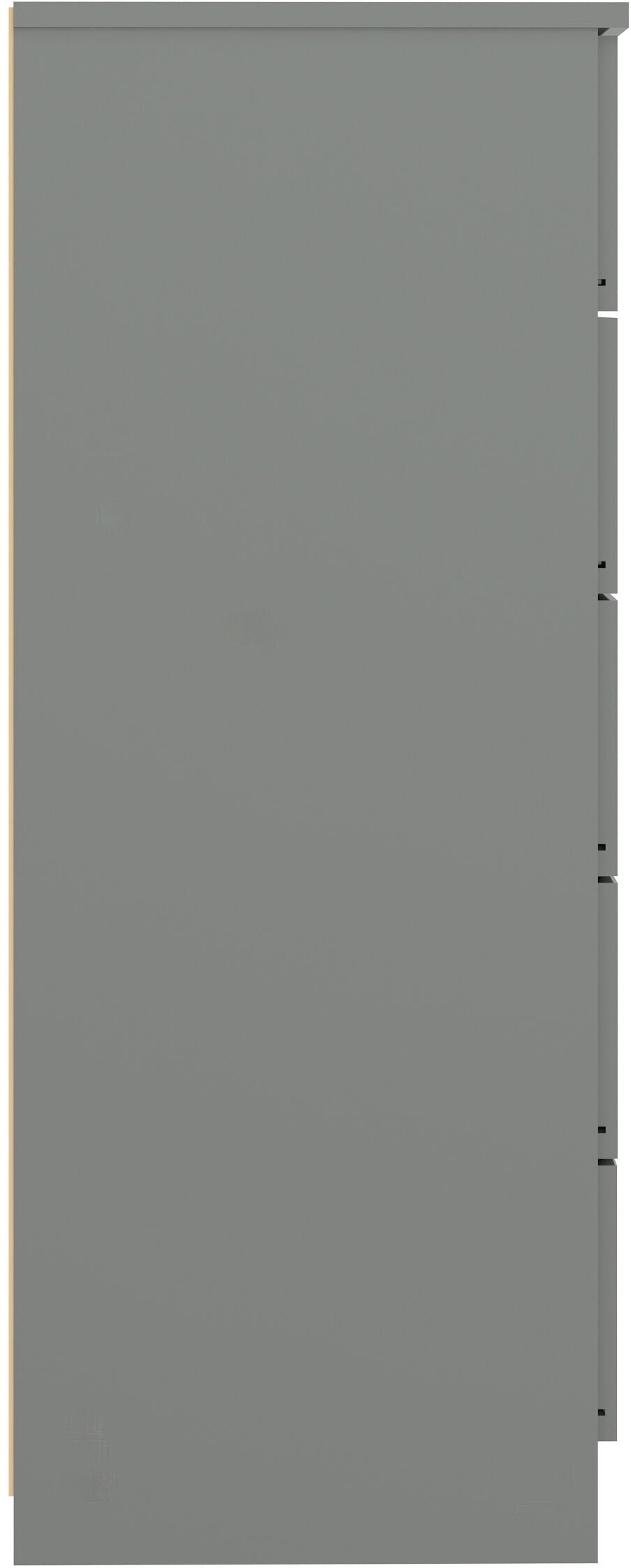 Denver 5 Drawer Chest - Grey Gloss