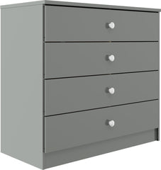 Denver 4 Drawer Chest - Grey Gloss