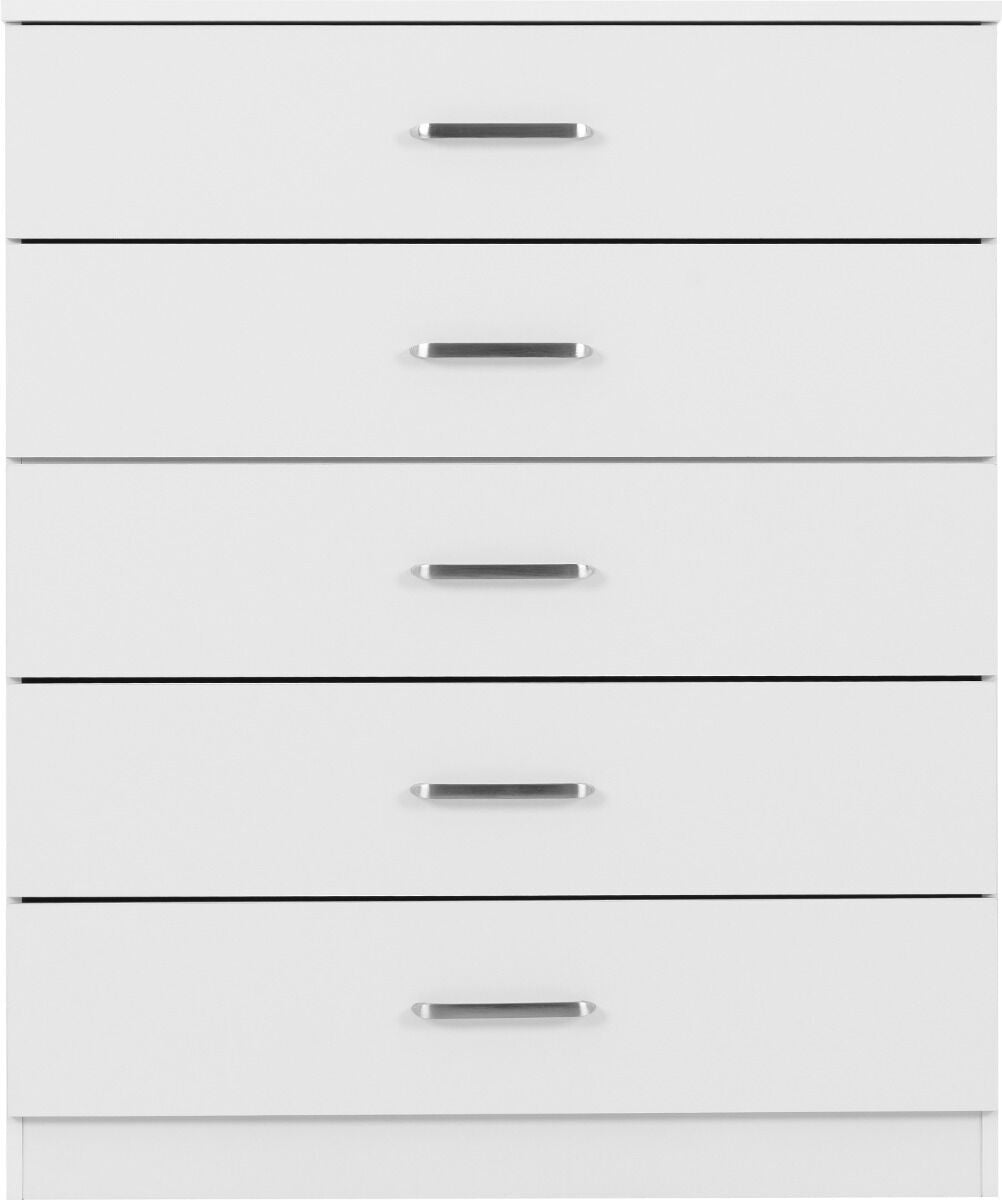 Dakota 5 Drawer Chest - White