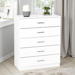 Dakota 5 Drawer Chest - White