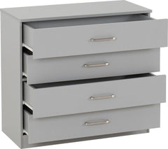 Dakota 4 Drawer Chest - Light Grey
