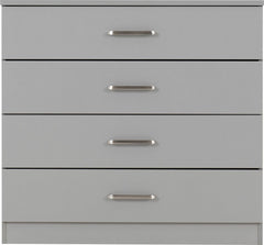 Dakota 4 Drawer Chest - Light Grey