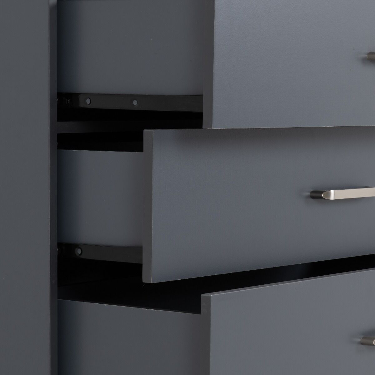 Dakota 5 Drawer Chest - Dark Grey