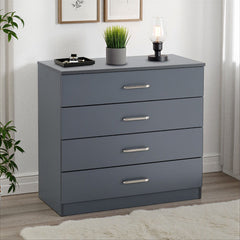 Dakota 4 Drawer Chest - Dark Grey