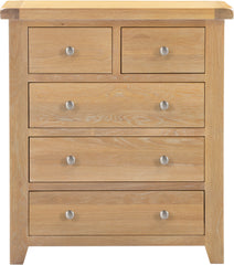 Windsor 3+2 Drawer Chest - Natural Oak