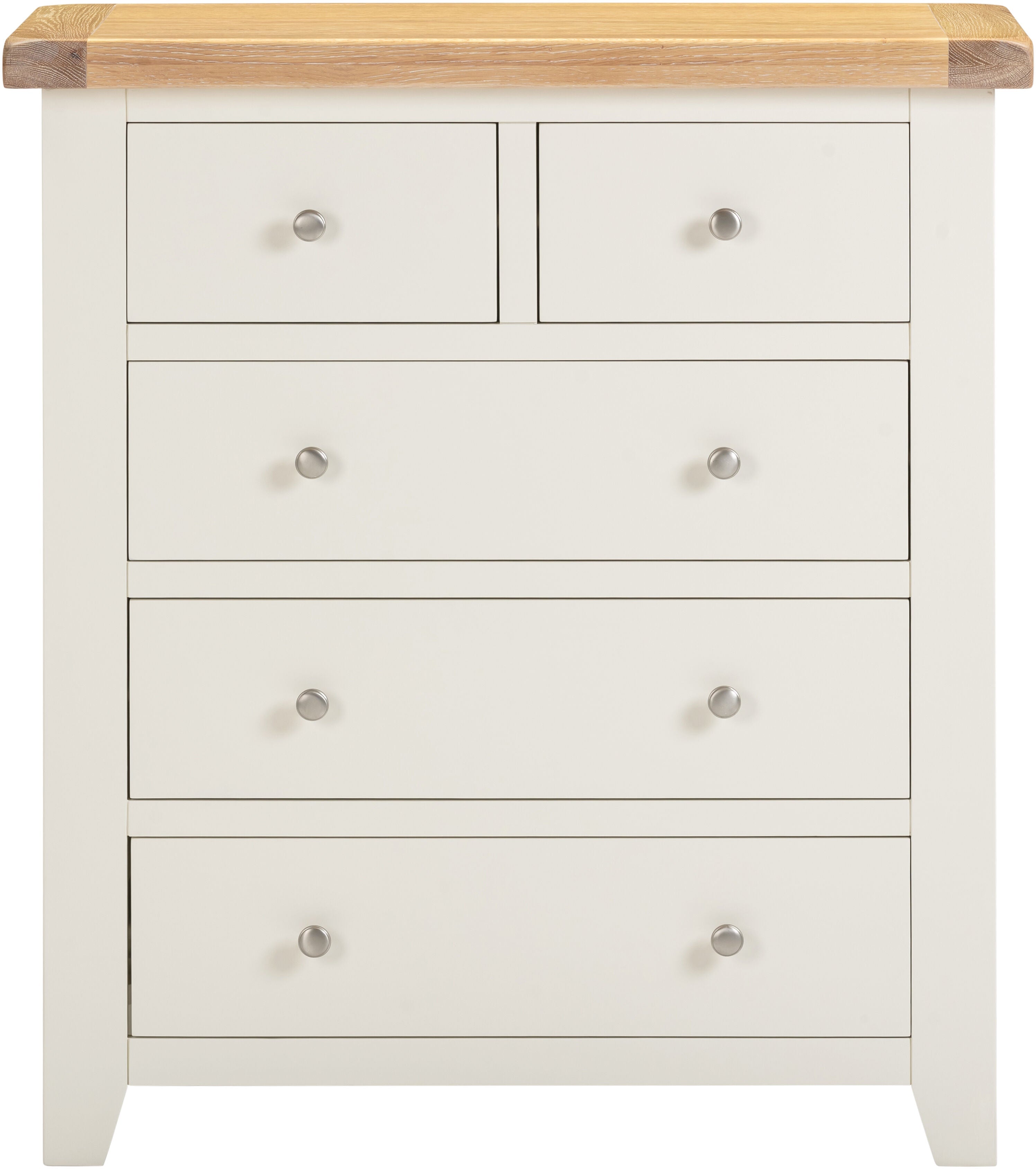 Windsor 3+2 Drawer Chest - Ivory/Oak