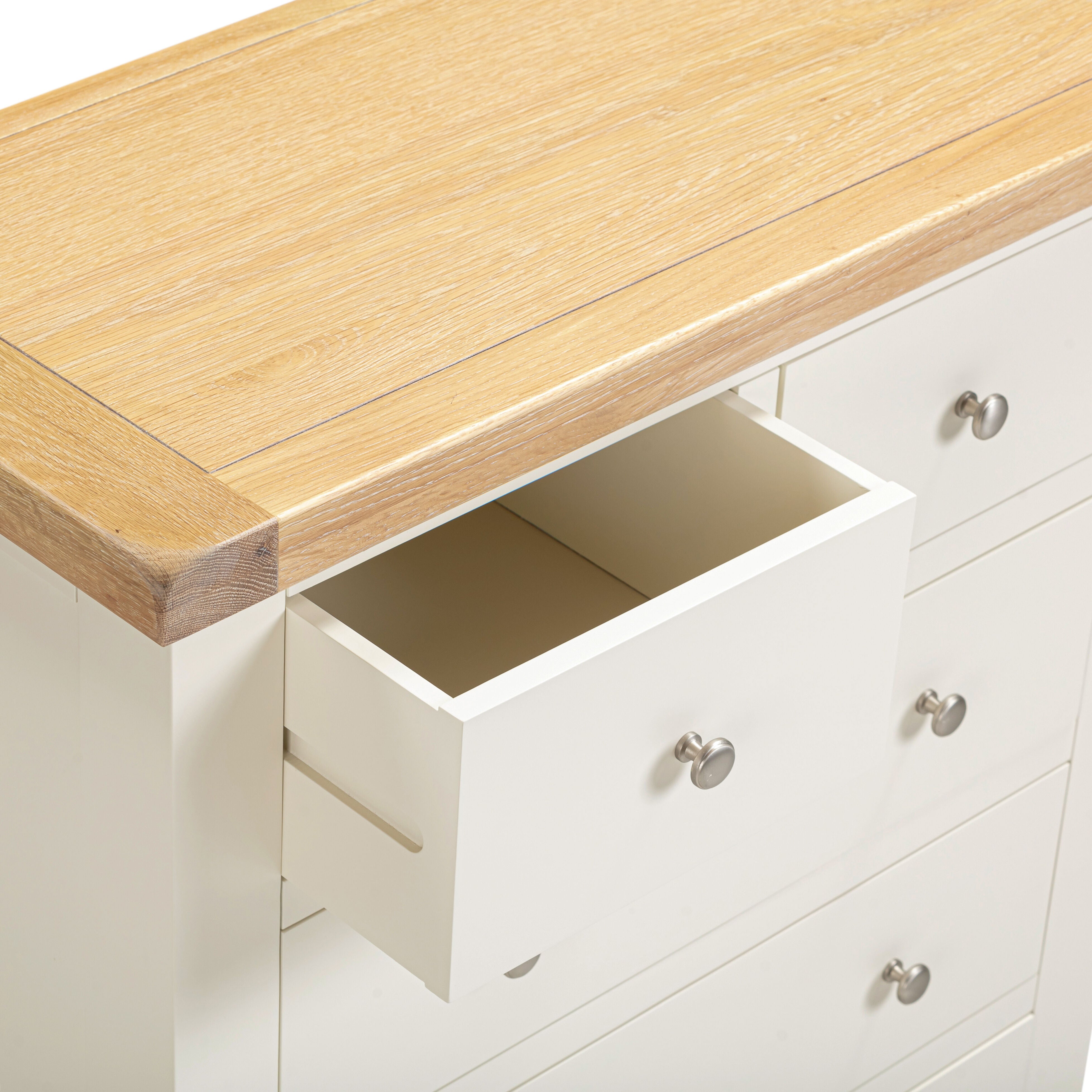 Windsor 3+2 Drawer Chest - Ivory/Oak