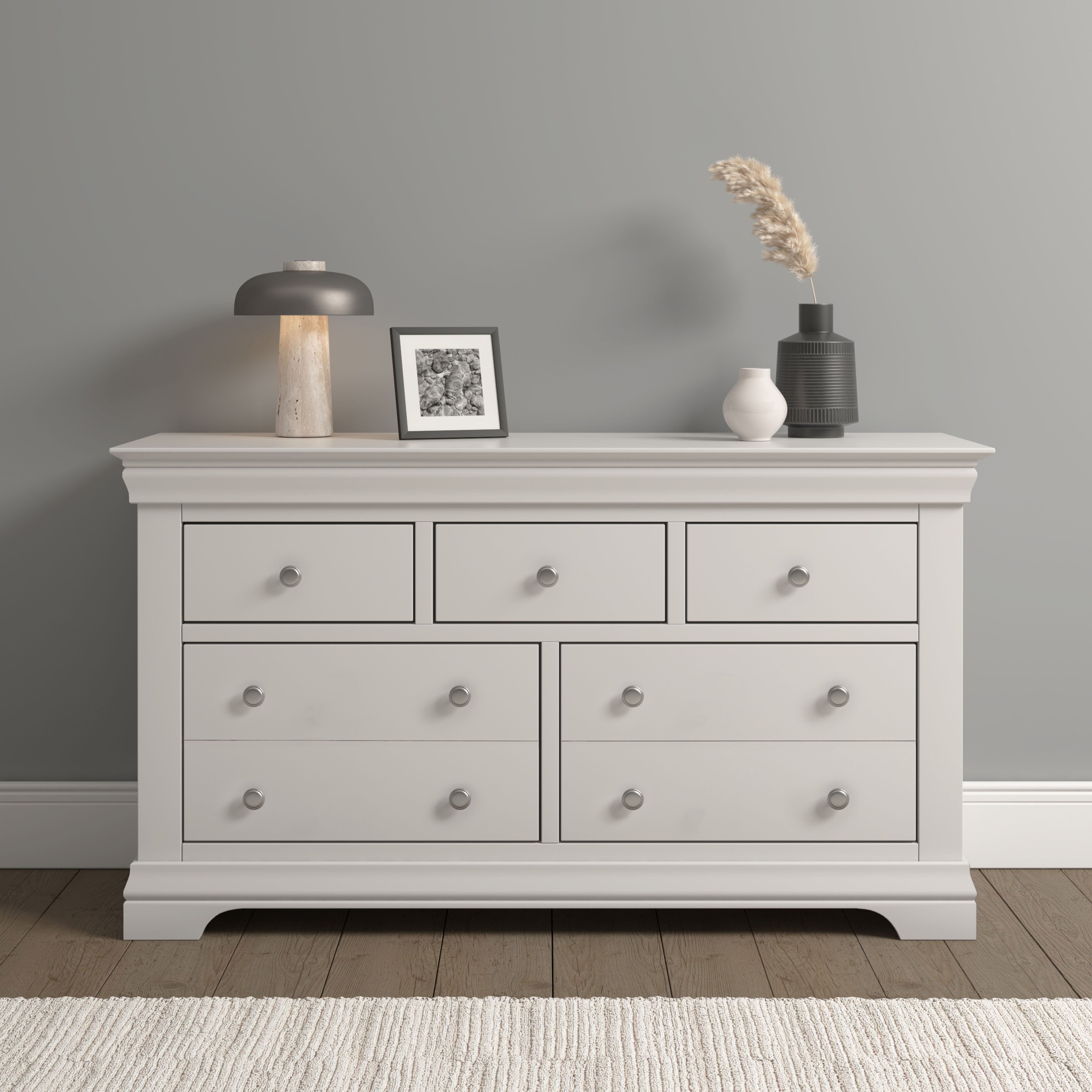 Bordeaux 3+2 Drawer Chest - Ivory