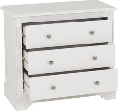 Stratford 3 Drawer Chest - White