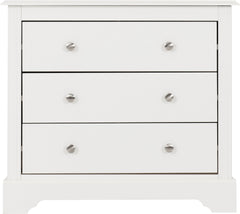 Stratford 3 Drawer Chest - White