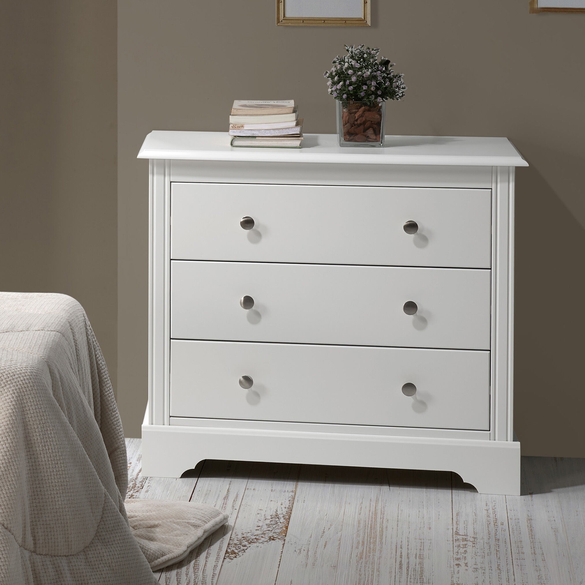 Stratford 3 Drawer Chest - White