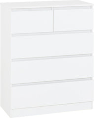 Malvern 3+2 Drawer Chest - White