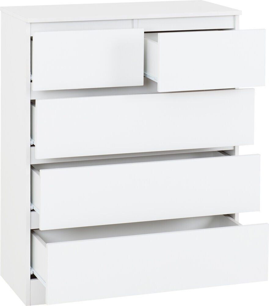 Malvern 3+2 Drawer Chest - White