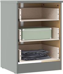 Denver 3 Drawer Bedside - Grey Gloss