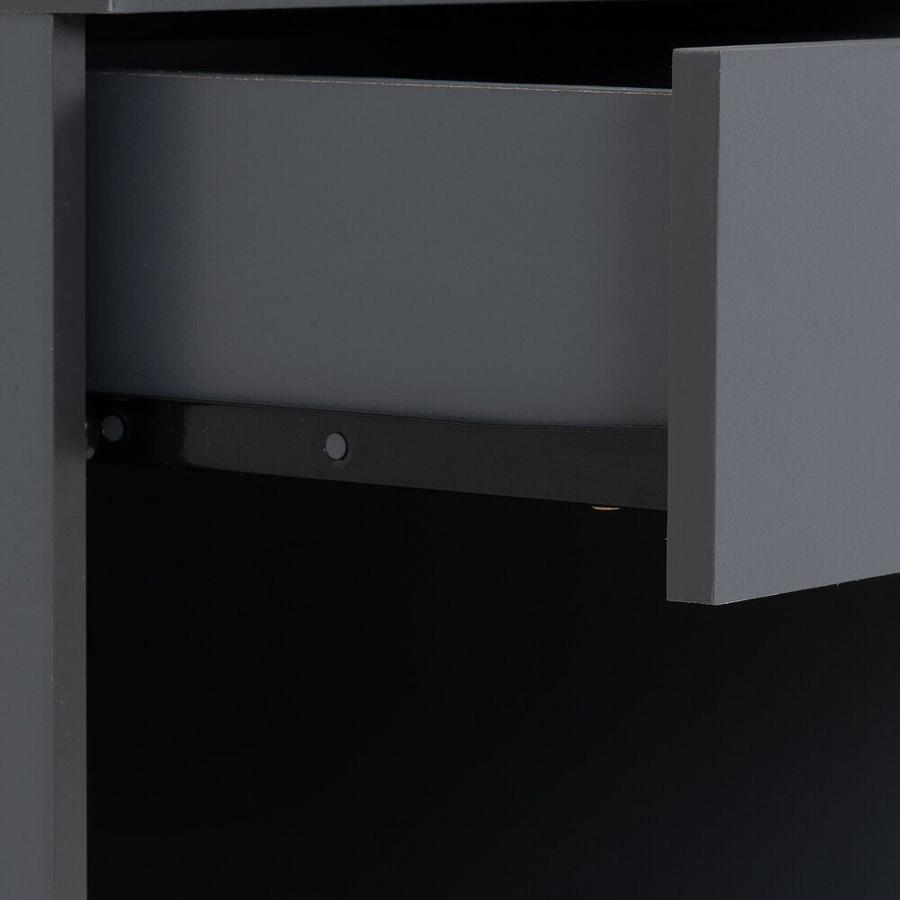 Dakota 1 Drawer Bedside - Dark Grey