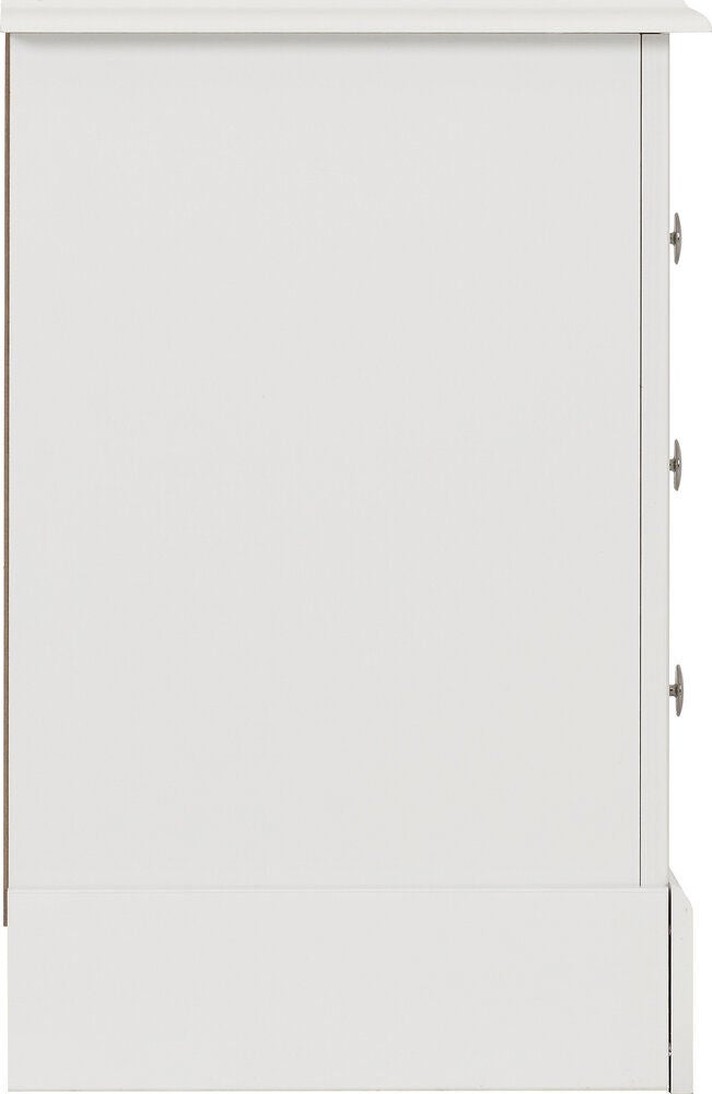 Stratford 3 Drawer Bedside - White
