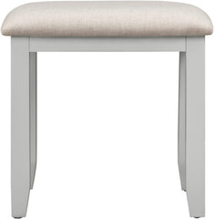 Bordeaux 3 Drawer Dressing Table Set - Pebble Grey/Oat Fabric