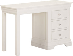 Bordeaux 3 Drawer Dressing Table Set - Ivory/Oat Fabric