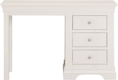 Bordeaux 3 Drawer Dressing Table Set - Ivory/Oat Fabric