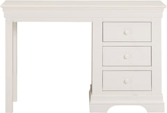 Bordeaux 3 Drawer Dressing Table Set - Ivory/Oat Fabric