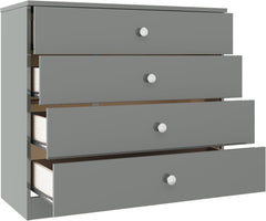 Denver 3 Door Wardrobe Bedroom Set - Grey Gloss