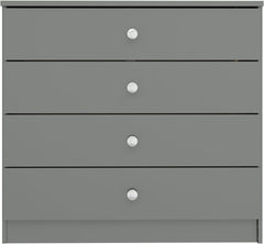 Denver 3 Door Wardrobe Bedroom Set - Grey Gloss
