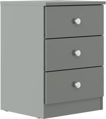 Denver 3 Door Wardrobe Bedroom Set - Grey Gloss