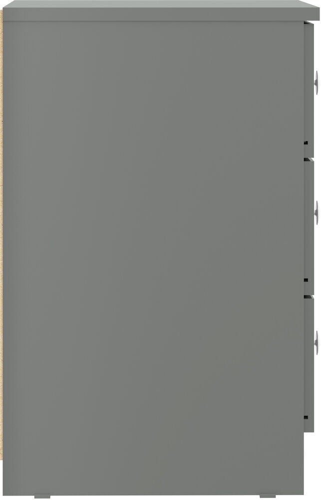 Denver 3 Door Wardrobe Bedroom Set - Grey Gloss