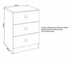 Denver 2 Door Wardrobe Bedroom Set - Grey Gloss