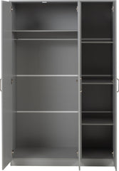 Dakota 3 Door Wardrobe Bedroom Set - Light Grey