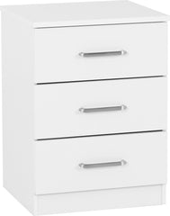 Dakota 3 Door Wardrobe Bedroom Set - White