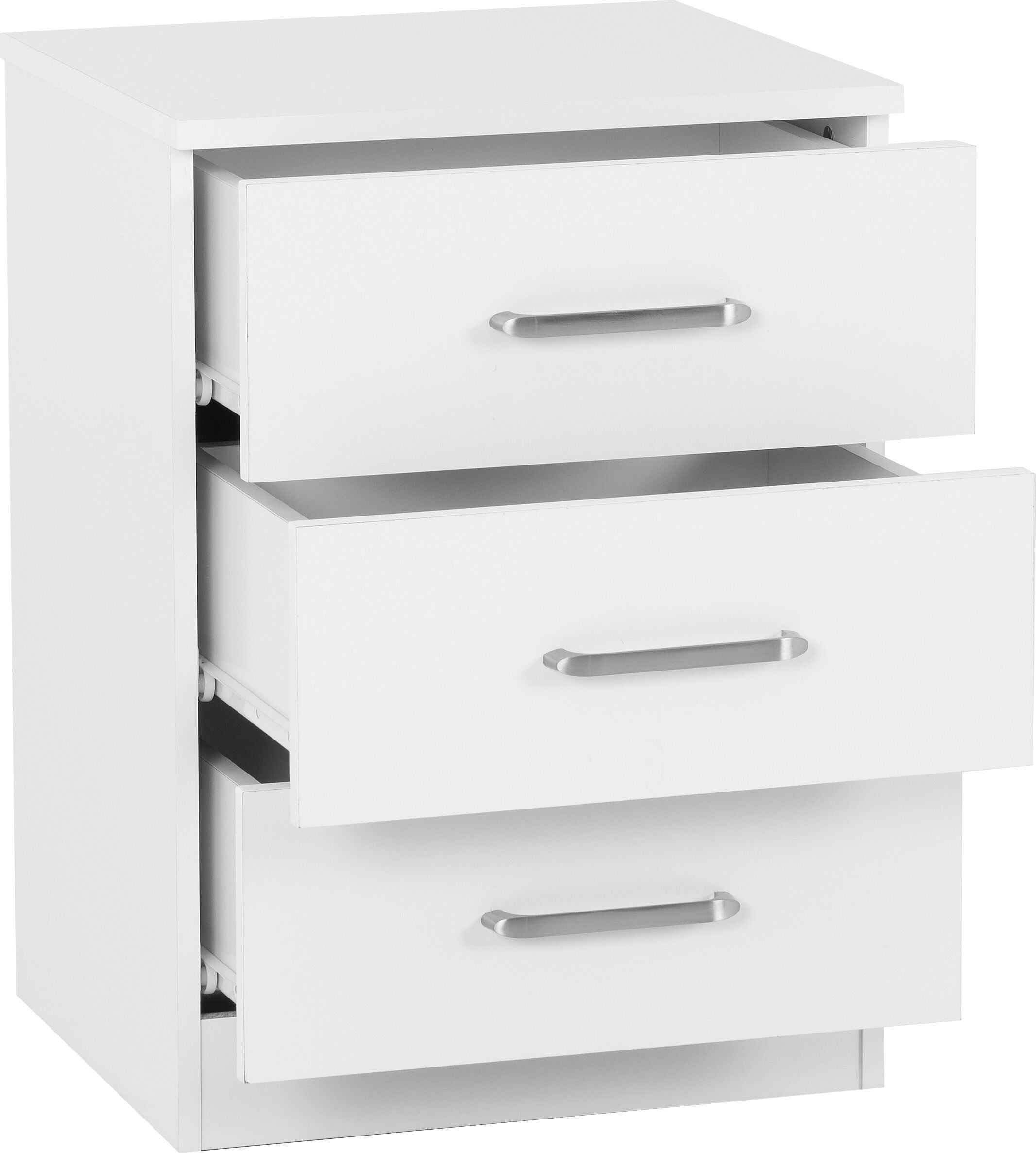 Dakota 3 Door Wardrobe Bedroom Set - White