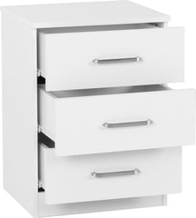 Dakota 3 Door Wardrobe Bedroom Set - White