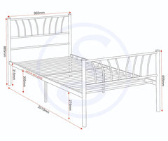 Harlow 3' Bed - Silver