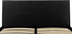 WAVERLEY 4' STORAGE BED - BLACK FAUX LEATHER