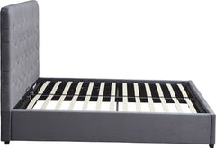 Madison 4'6" Ottoman Bed - Grey Velvet Fabric